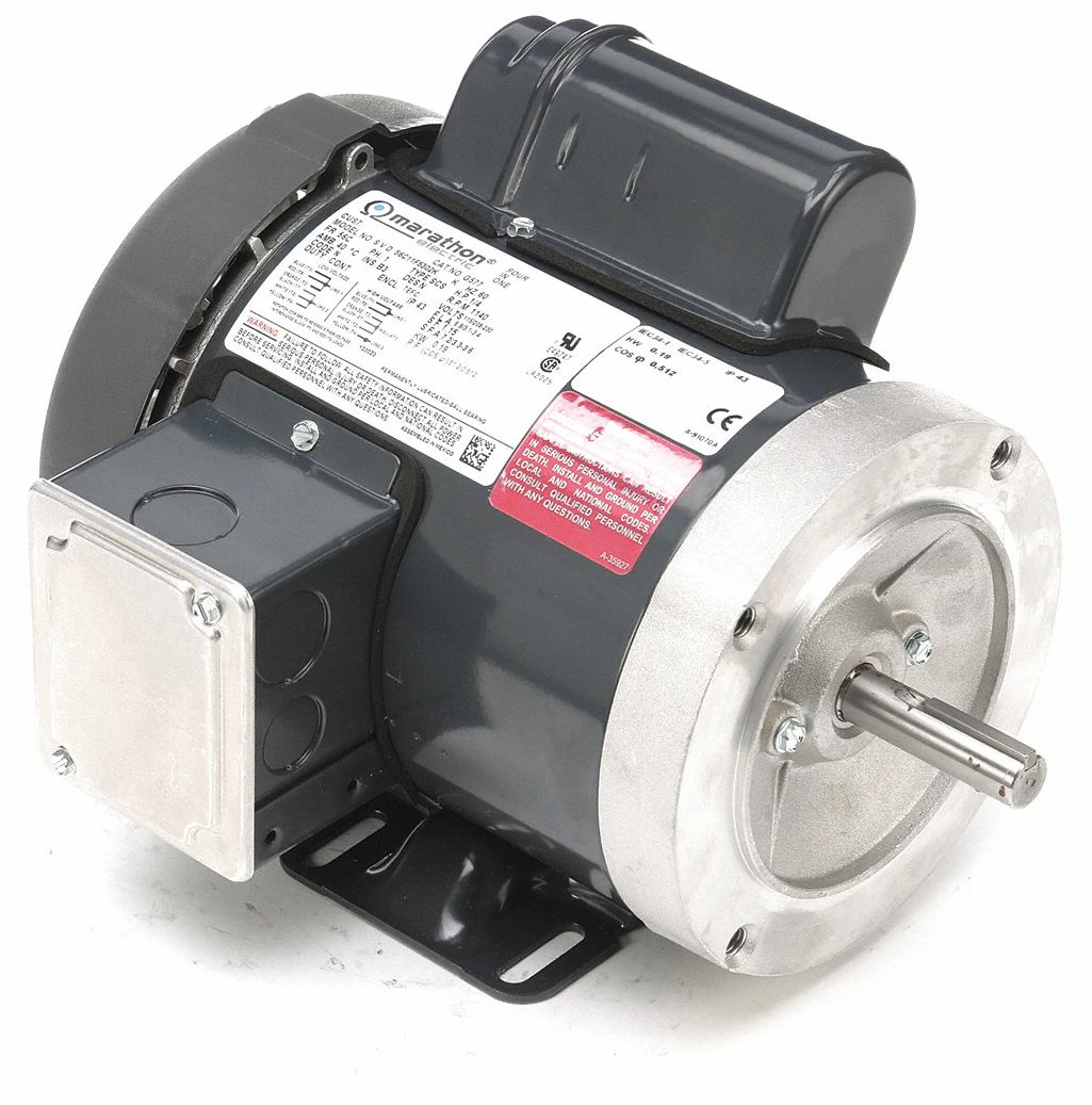 Marathon Motors 1/4 HP, General Purpose Motor, Capacitor-Start, 1140 Nameplate RPM, 115/208-230 Voltage - 056C11F5302