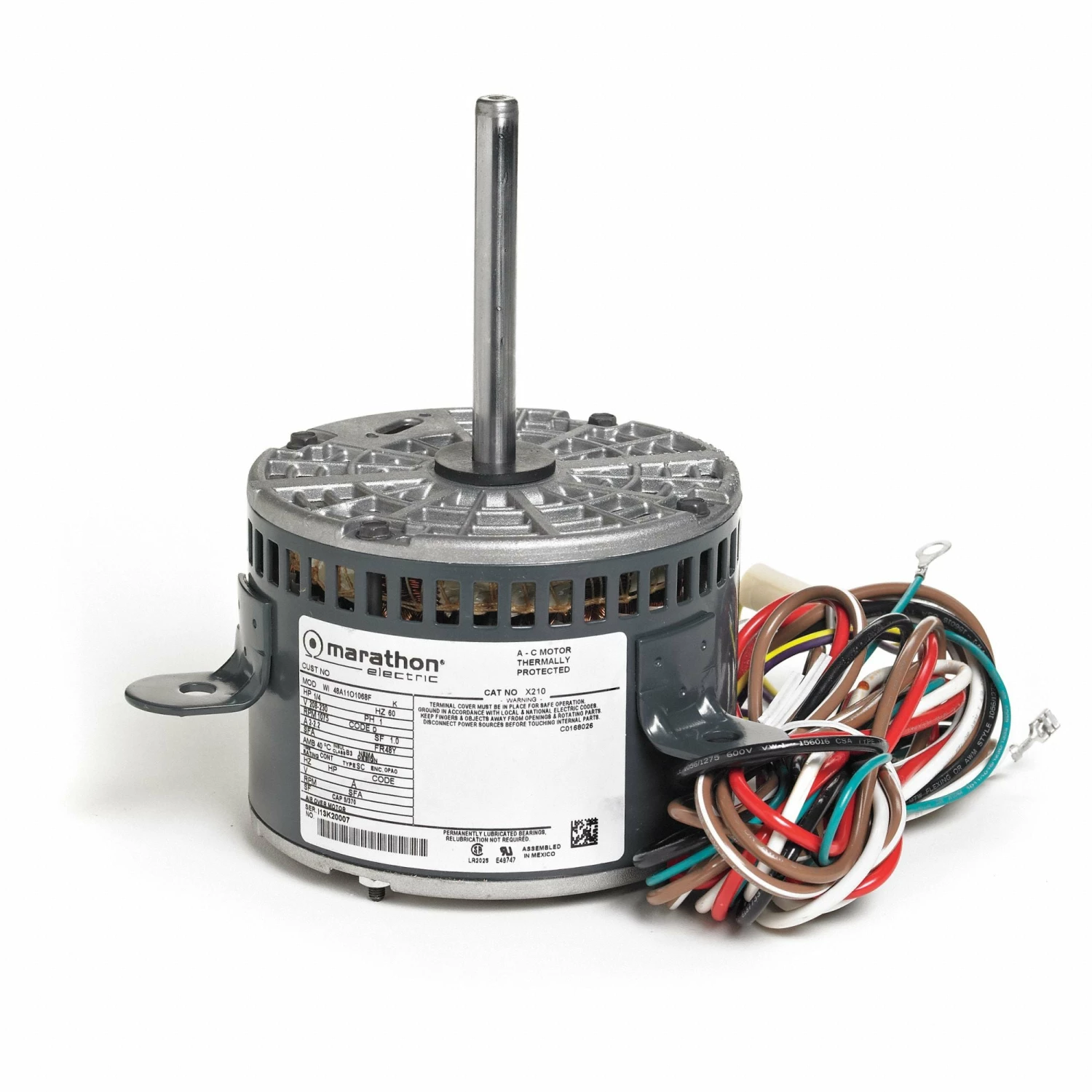 Marathon Motors OEM Replacement Motor, Fans, PSC, 1/5 HP - 048A11O2050