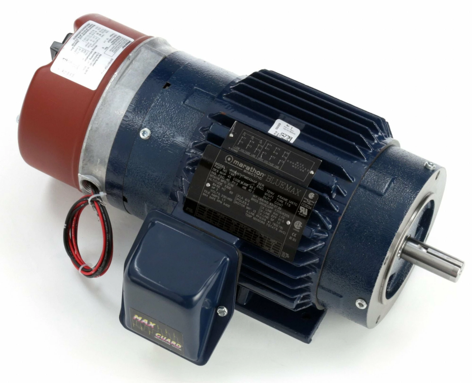 Marathon Motors 2 HP Vector Motor,3-Phase,1750 Nameplate RPM,230/460 Voltage,Frame 145TC - 145THTN8043 - Image 2
