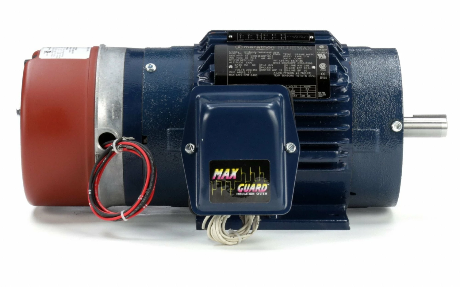 Marathon Motors 2 HP Vector Motor,3-Phase,1750 Nameplate RPM,230/460 Voltage,Frame 145TC - 145THTN8043 - Image 4