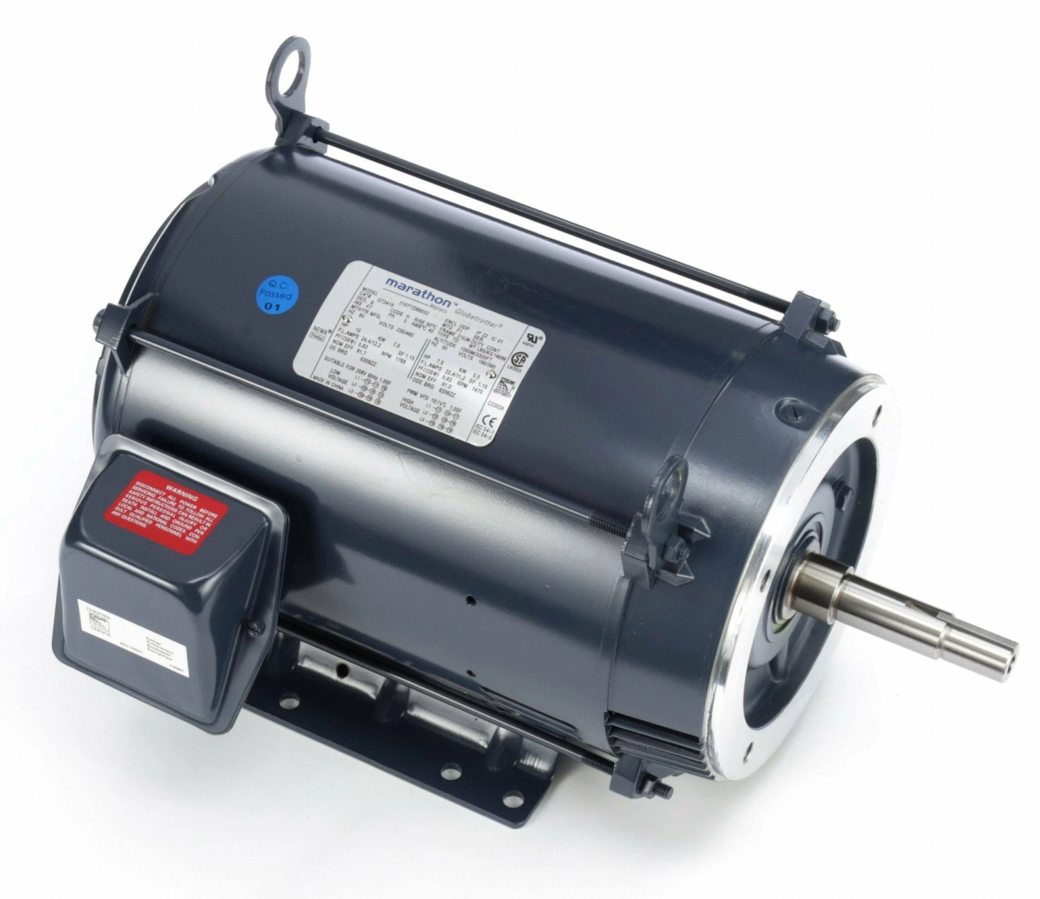 Marathon Motors 10 HP Close-Coupled Pump Motor,3-Phase,1768 Nameplate RPM,208-230/460 Voltage,215JM - 215TTDBD6032 - Image 2