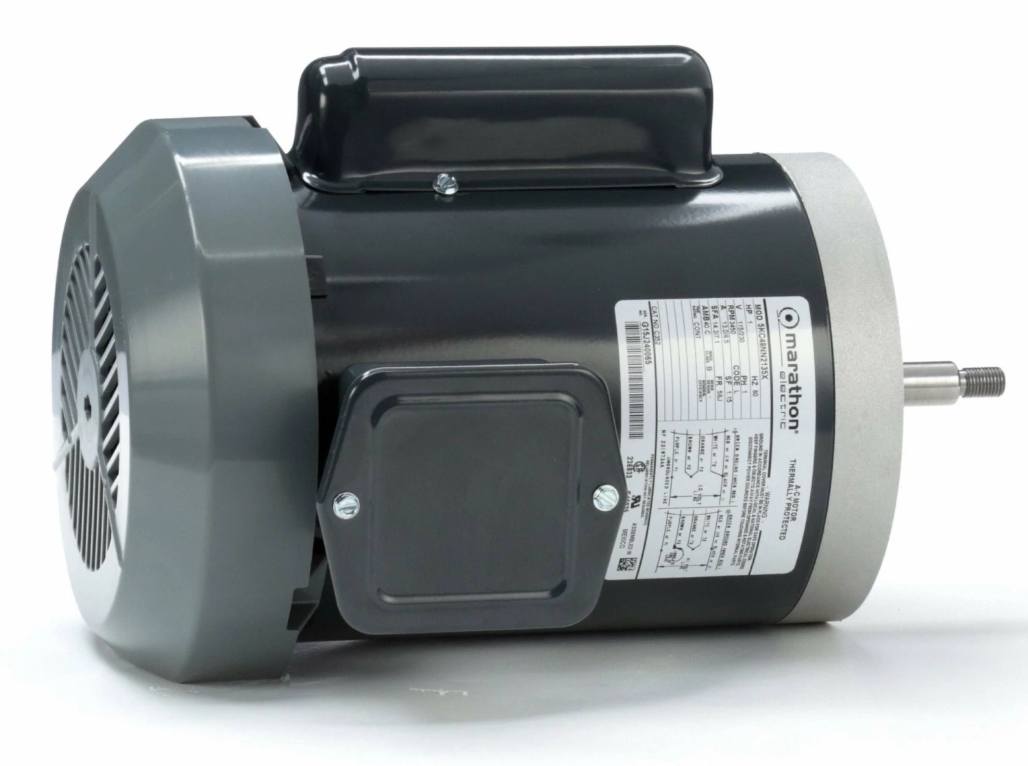 Marathon Motors 1 HP Jet Pump Motor, Capacitor-Start, 3450 Nameplate RPM, 115/230 Voltage, 56J Frame - 5KC49NN2135X - Image 2
