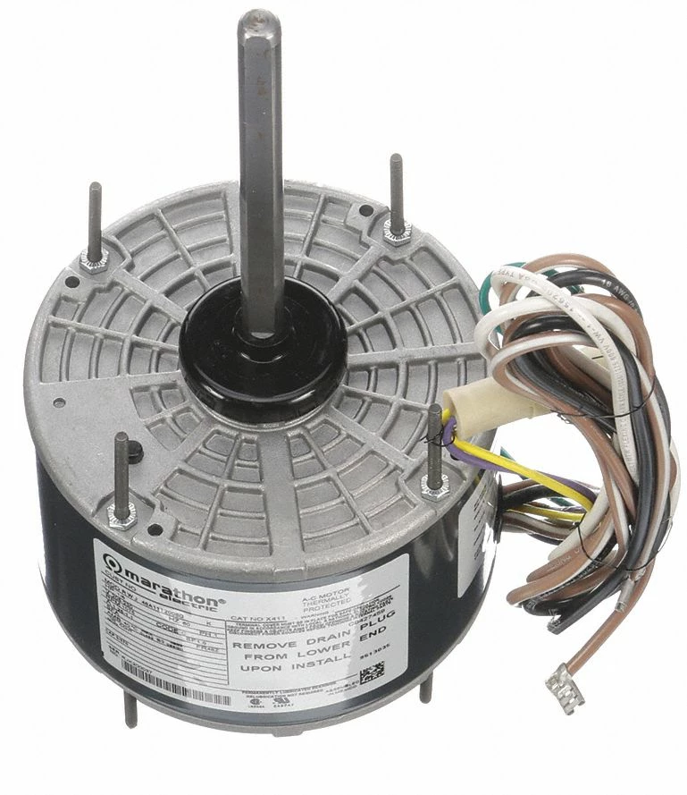 Marathon Motors 1/6 HP Condenser Fan Motor,Permanent Split Capacitor,1075 Nameplate RPM,208-230 Voltage,Frame 48Y - 048A11T2008