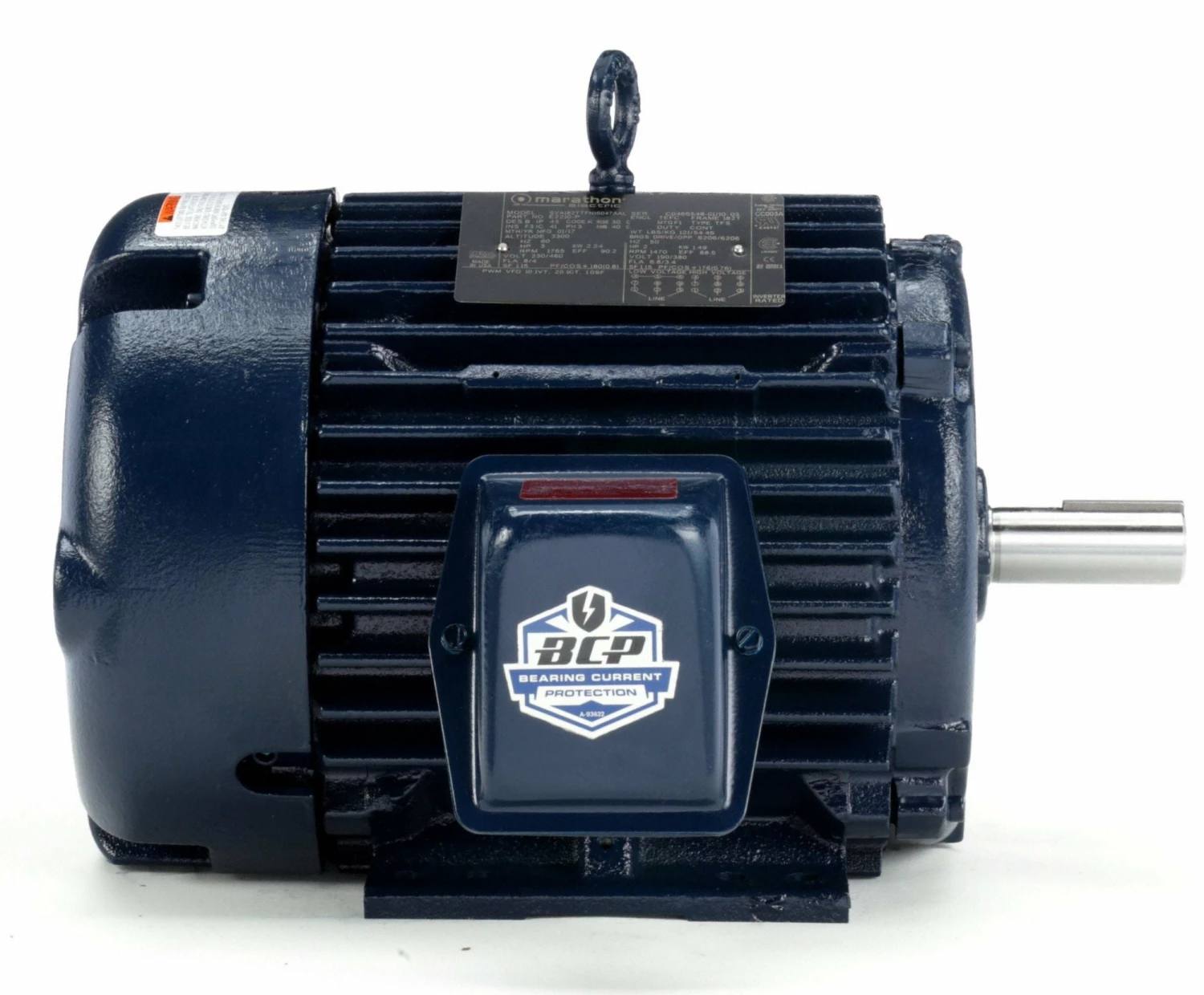 Marathon Motors 3 HP, General Purpose Motor, 3-Phase, 1765 Nameplate RPM, 230/460 Voltage, 182T Frame - 182TTFCD6070 - Image 4
