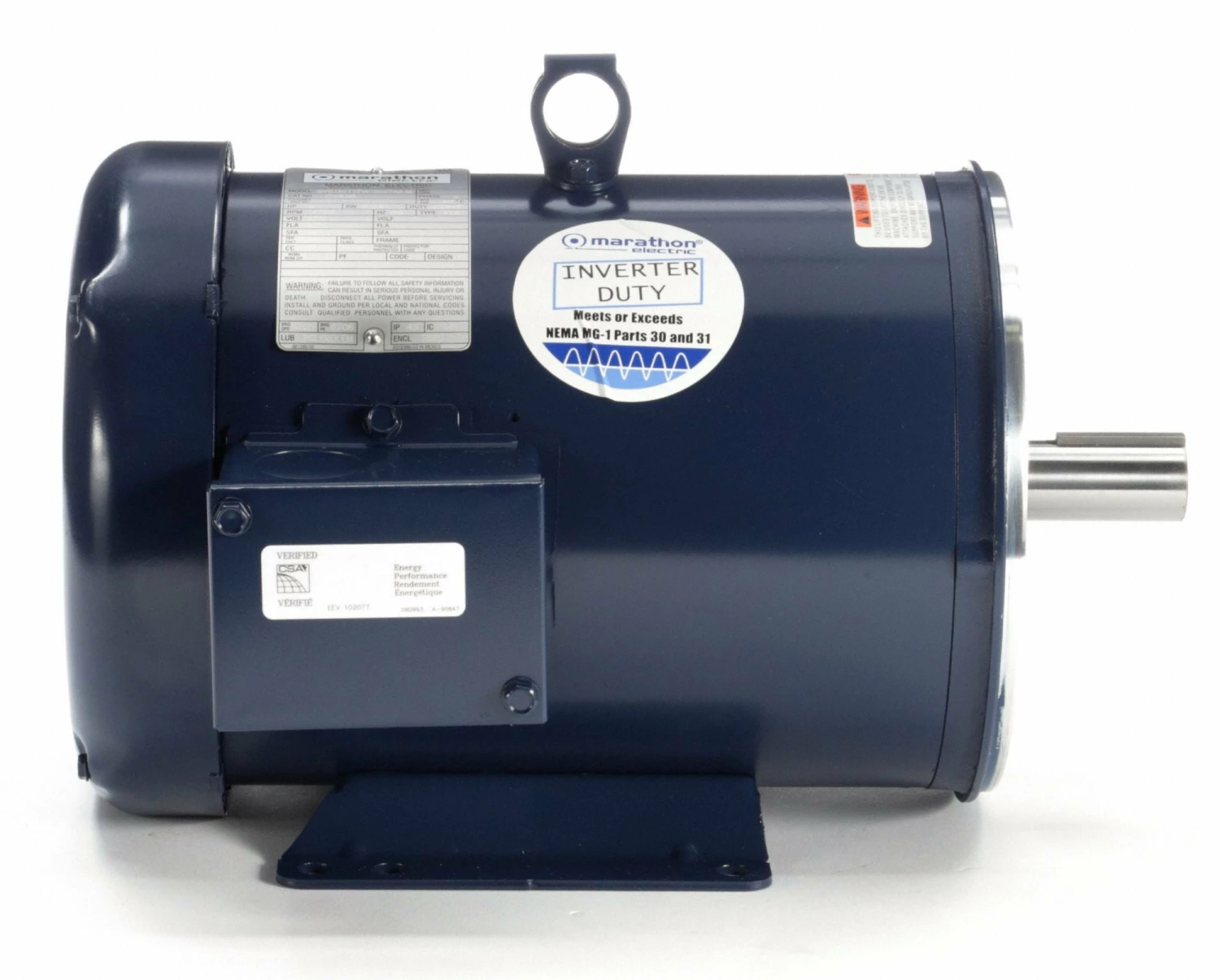 Marathon Motors 3 HP, General Purpose Motor, 3-Phase, 1760 Nameplate RPM, 575 Voltage, 182TC Frame - 182TTFW16027 - Image 4