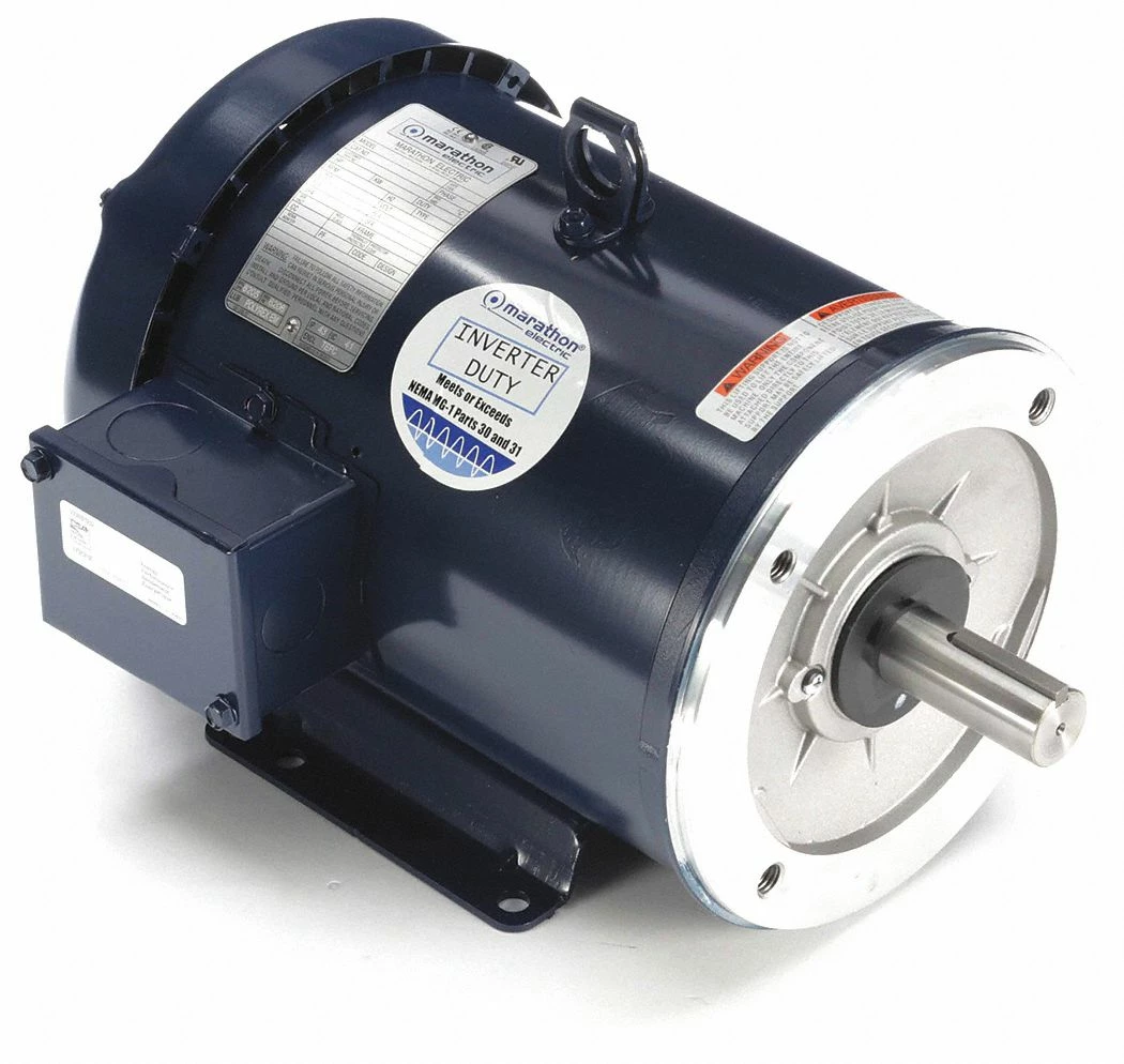 Marathon Motors 3 HP, General Purpose Motor, 3-Phase, 1760 Nameplate RPM, 575 Voltage, 182TC Frame - 182TTFW16027