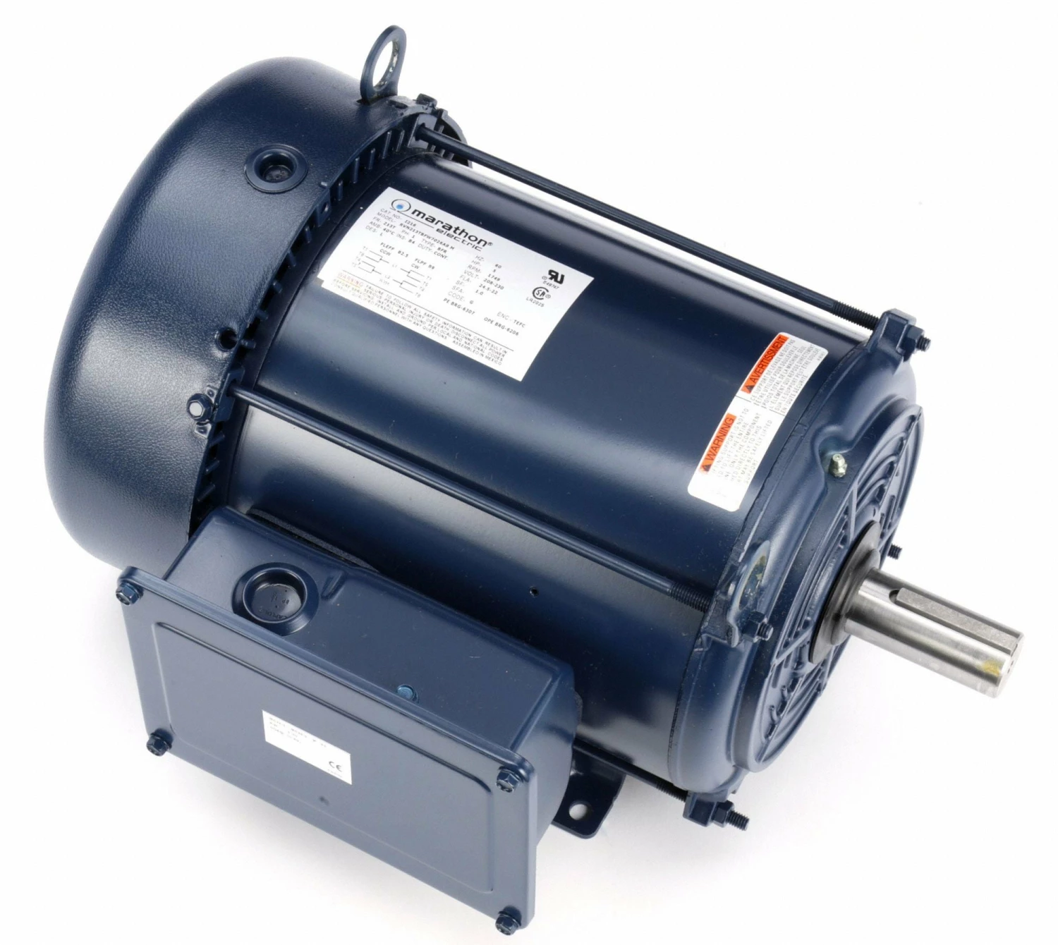 Marathon Motors 5 HP, General Purpose Motor, Capacitor-Start/Run, 1750 Nameplate RPM, 208-230 Voltage - 213TBFW7026 - Image 2