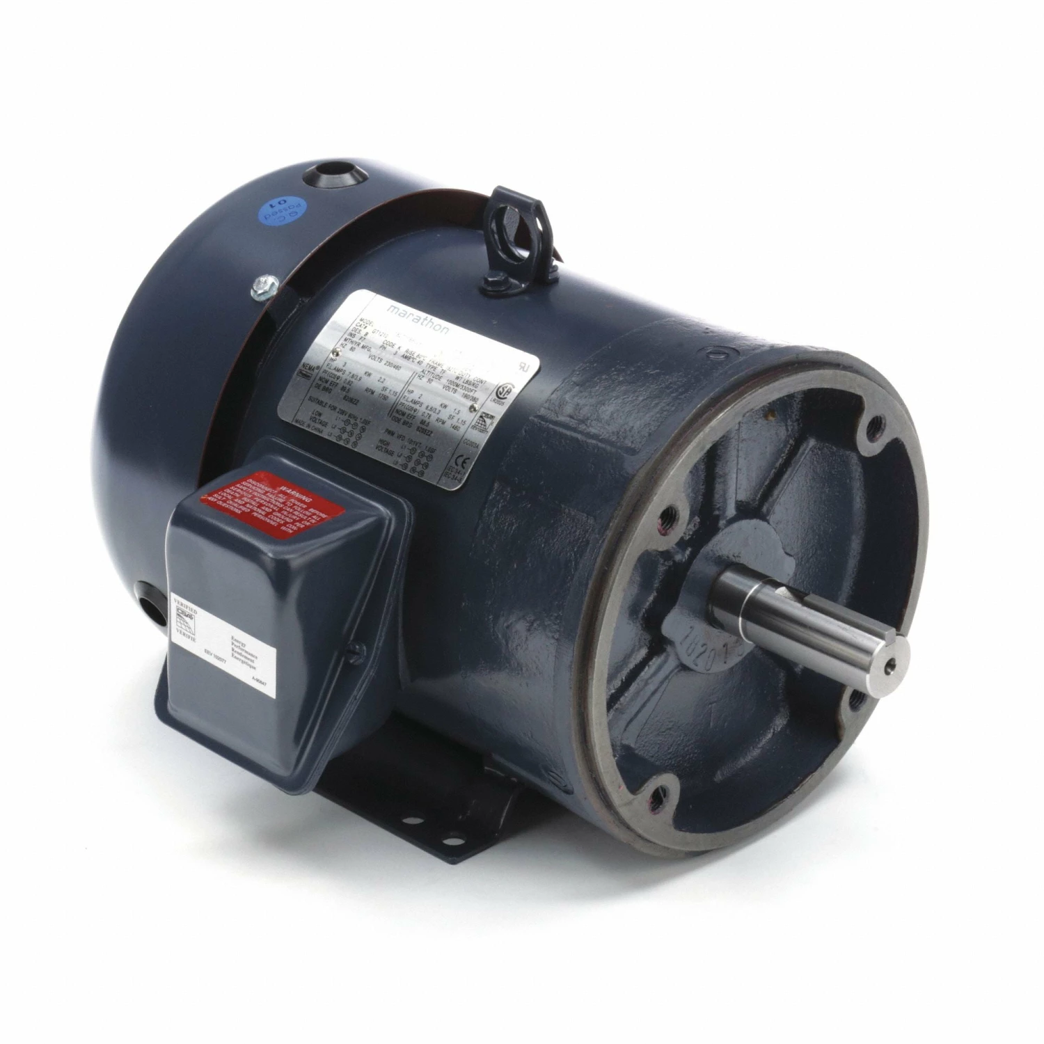 Marathon Motors 3 HP, General Purpose Motor, 3-Phase, 1750 Nameplate RPM, 230/460 Voltage, 182TC Frame - 182TTFBD6028
