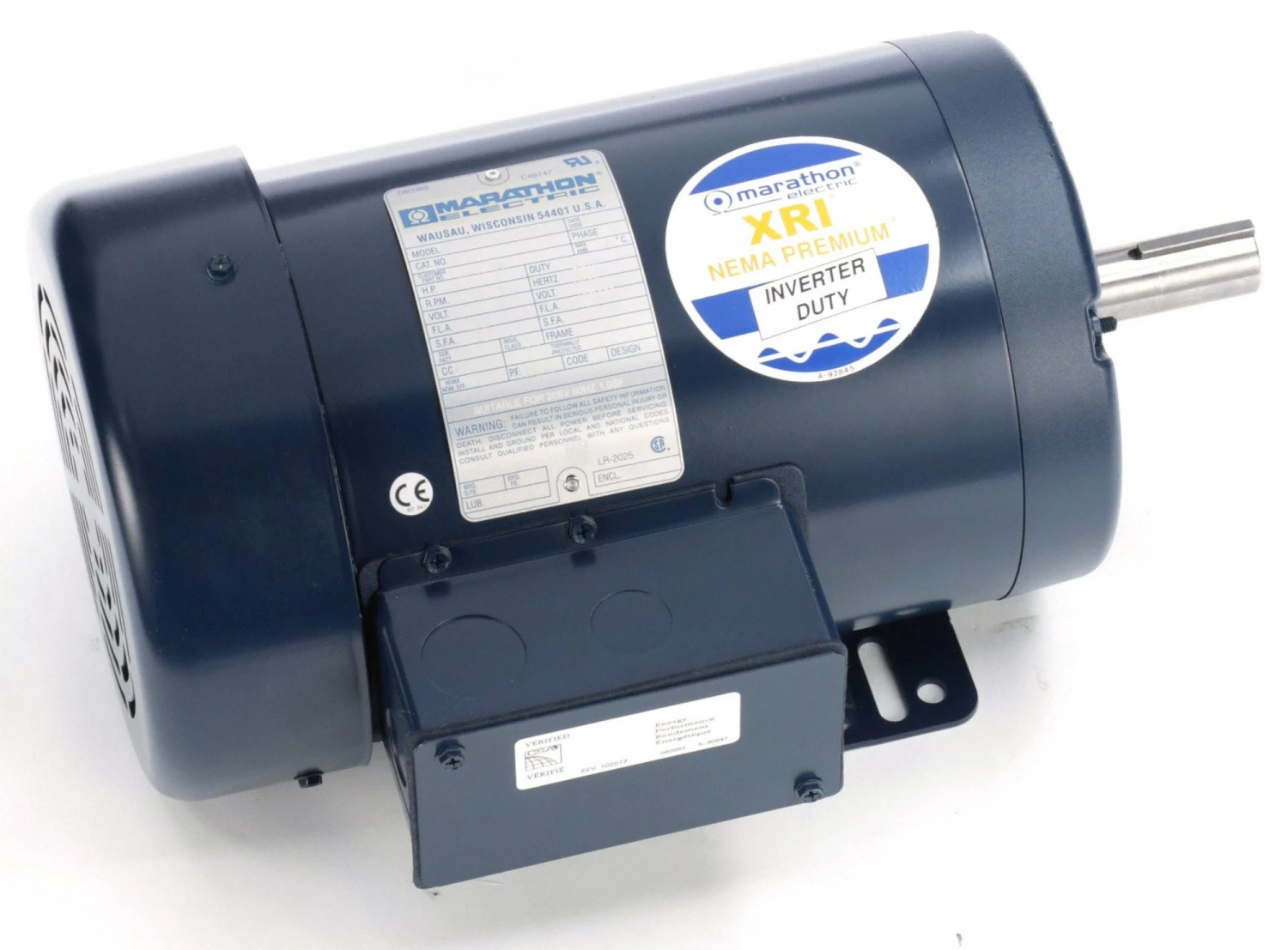 Marathon Motors 1 1/2 HP, General Purpose Motor, 3-Phase, 1750 Nameplate RPM, 230/460 Voltage, 145T Frame - 145TTFR16033 - Image 2