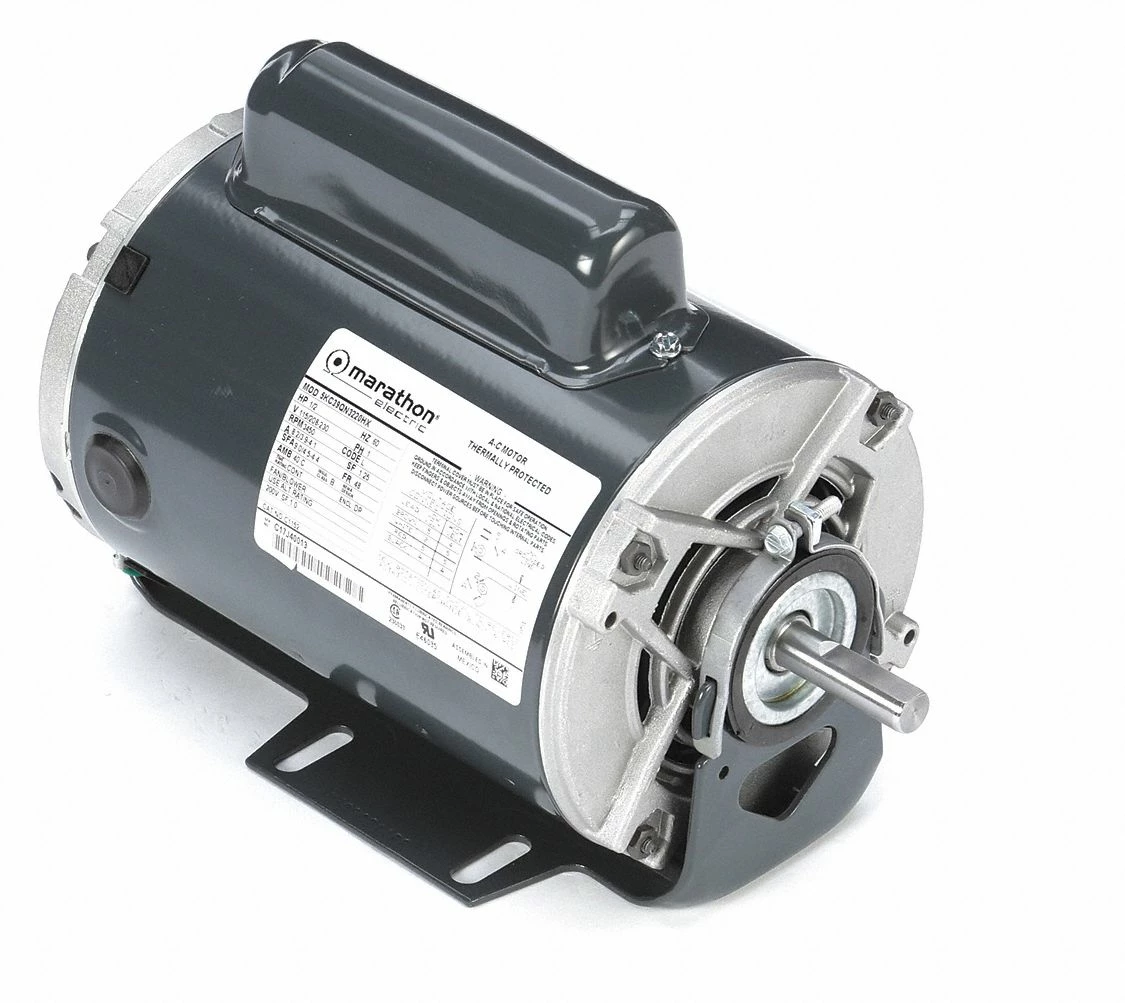 Marathon Motors 1/2 HP, General Purpose Motor, Capacitor-Start, 3450 Nameplate RPM, 115/208-230 Voltage - 5KC39QN3220X