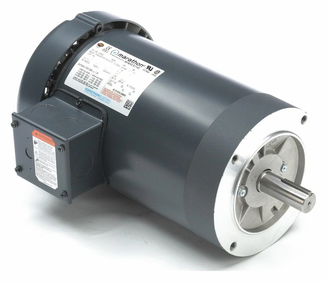 Marathon Motors 2 HP, General Purpose Motor, 3-Phase, 1750 Nameplate RPM, 230/460 Voltage, 145TC Frame - 145TTFR17033