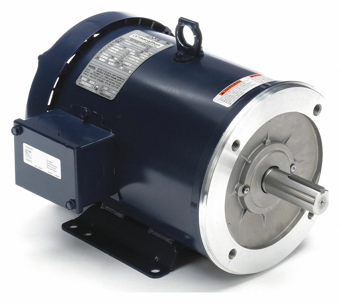 Marathon Motors 3 HP, General Purpose Motor, 3-Phase, 1770 Nameplate RPM, 230/460 Voltage, 182TC Frame - 182TTFW16045