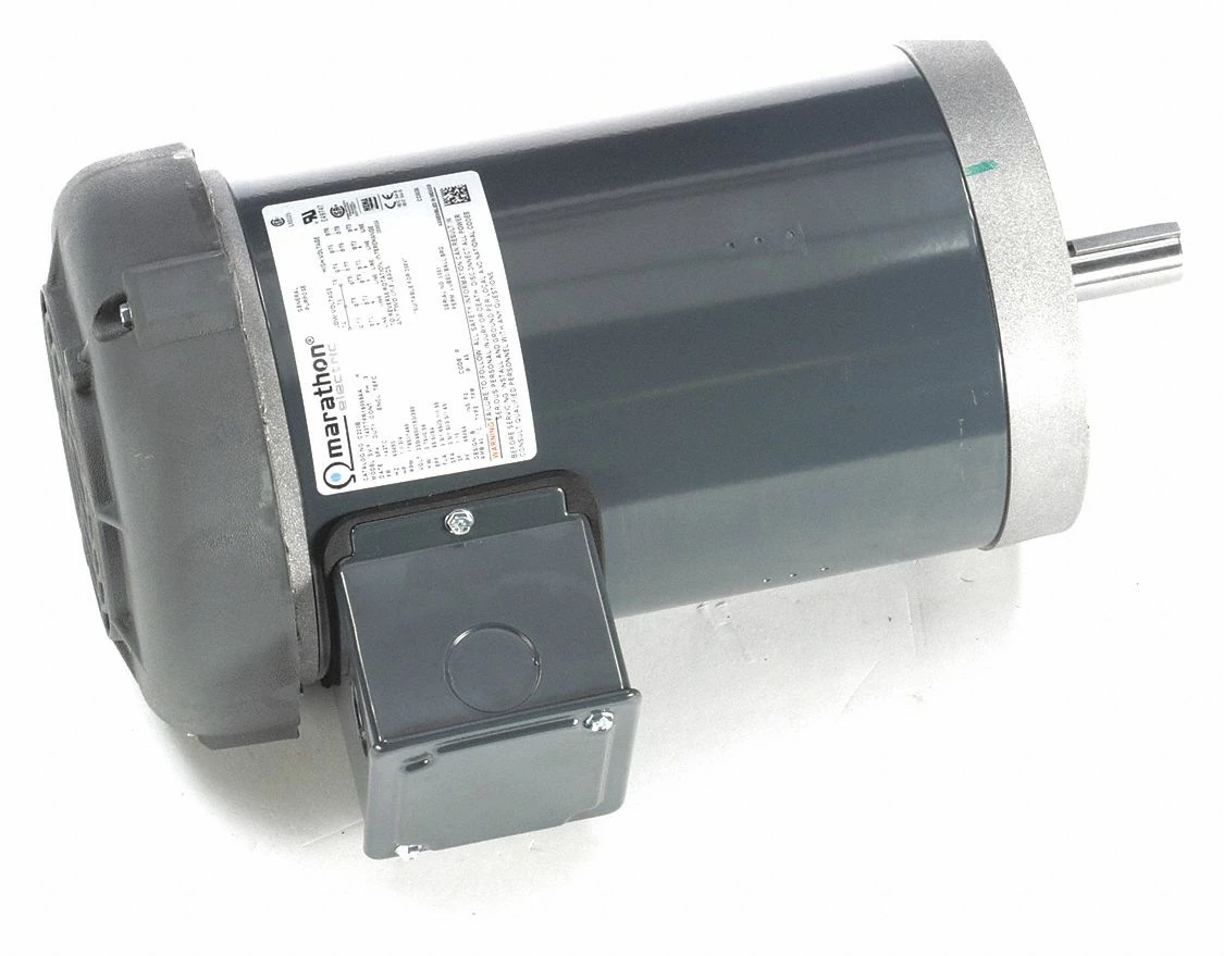 Marathon Motors 1 HP, General Purpose Motor, 3-Phase, 1755 Nameplate RPM, 230/460 Voltage, 143TC Frame - 143TTFR16059