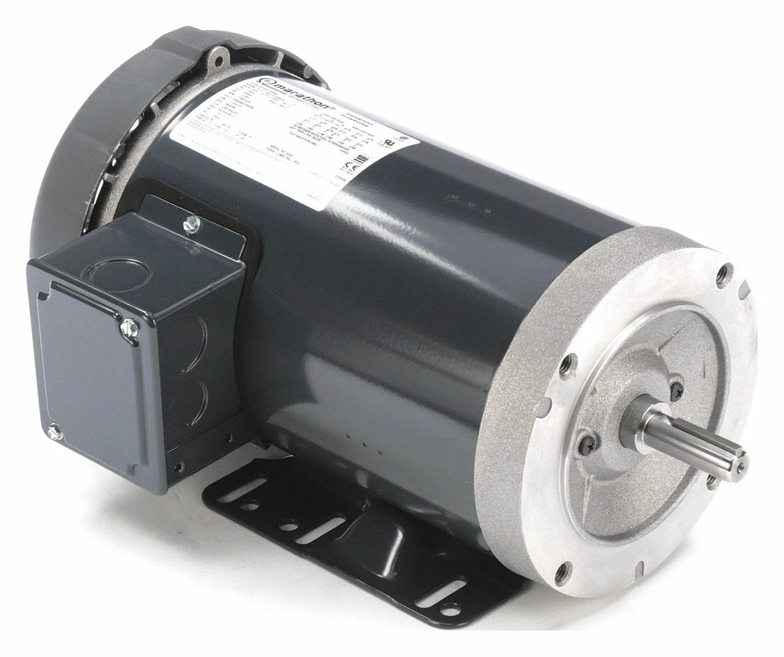 Marathon Motors 1 1/2 HP, General Purpose Motor, 3-Phase, 1725 Nameplate RPM, 230/460 Voltage, 56HC Frame - 056T17F15641