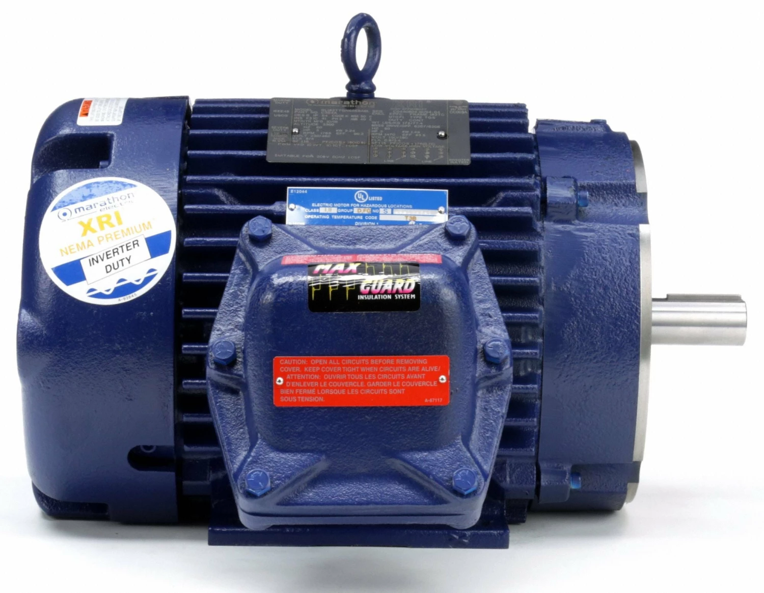 Marathon Motors 3 HP Hazardous Location Motor,3-Phase,1765 Nameplate RPM,208-230/460 Voltage,Frame 182/4TC - 182TTGN6569 - Image 4
