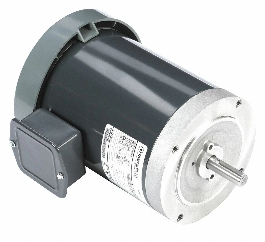 Marathon Motors 3/4 HP, General Purpose Motor, 3-Phase, 1140 Nameplate RPM, 208-230/460 Voltage, 56C Frame - 5K49PN6025